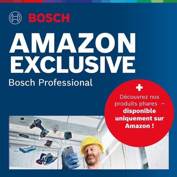 Bosch Professional Détecteur mural GMS 120 (marqueur de trous de percage, détection maxi bois/métaux magnétiques/métaux non-magnétiques/câbles sous tension : 38/120/80/50 mm) - Amazon Exclusive