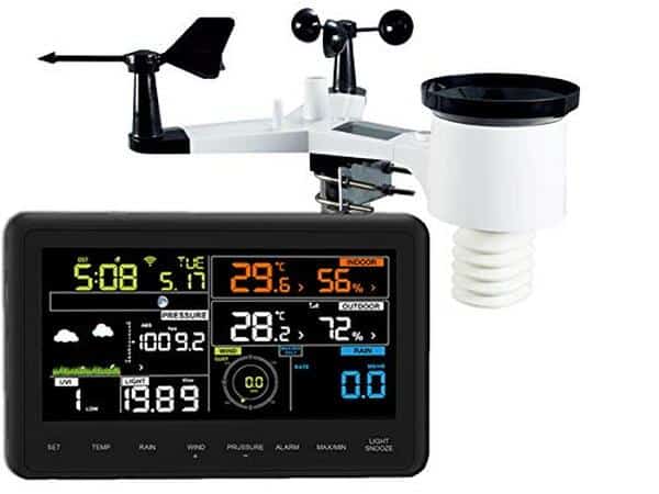 Professional station météo sans fil Froggit WH3000 SE (2018) TWIN (2 Displays) - Internet WiFi Station météorologique
