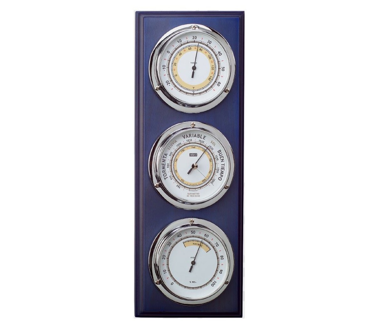 Test : station météo nautique bois laqué 40 cm, multifonction