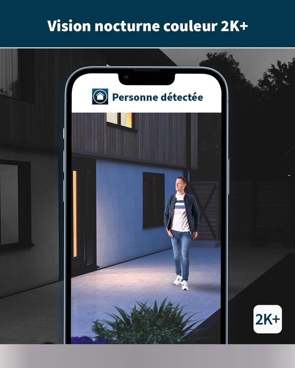 Arlo Pro 5 2K, Caméra de Surveillance WiFi Extérieure Sans Fil, Vision Nocturne Couleur Avancée, Éclairage, Sirène et WiFi Double Bande, Essai Abonnement Secure Inclus, 4 Caméras Blanc