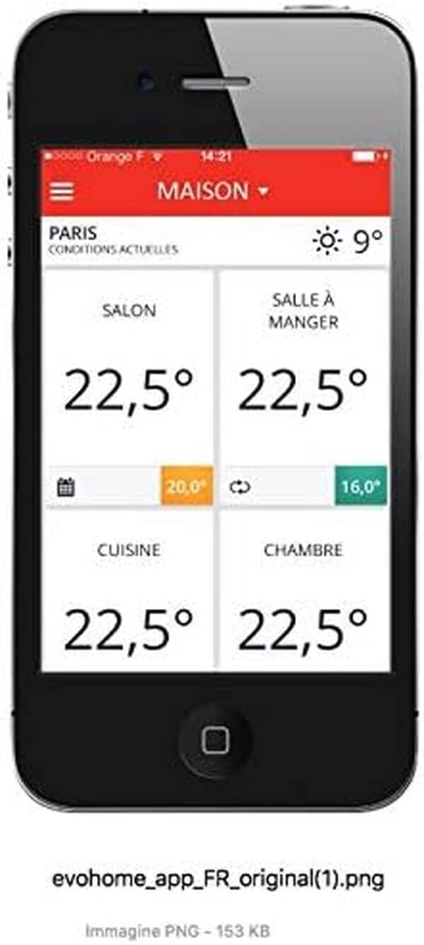 Honeywell Home THR99C3100 evohome Thermostat intelligent avec WiFi et application pour plus d'économies et d'efficacité. Compatible avec Google Home et IFTTT, blanc (1 pièce)