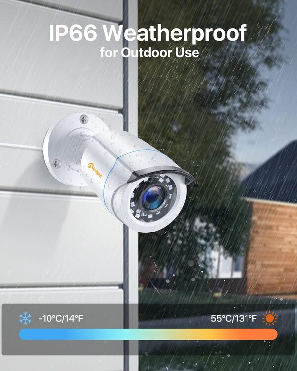 Anlapus H.265+ Full HD 1080P Kit Caméras Surveillance 4X Caméra Extérieure 2MP IP66 avec Enregistreur 8CH en 1080P Disque Dur 1TB APP Gratuite Alerte par E-Mail & Détection de Mouvement