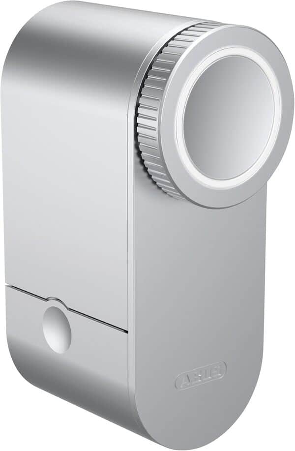 ABUS Serrure électronique LOXERIS One - ouverture et fermeture intelligentes de la porte d'entrée via une application - contrôle d'accès - serrure intelligente sans fil sur batterie - Argent