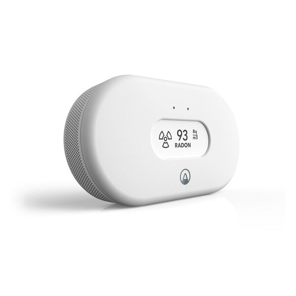 Airthings View Radon 2989 - Détecteur de Radon avec capteurs d'humidité et température, WiFi, Appli, Notifications, écran « Calm Tech »