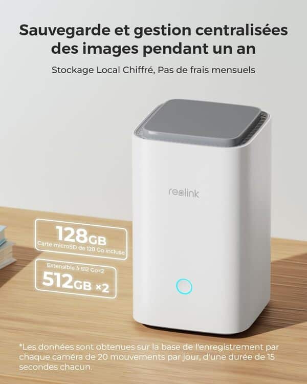 Reolink Kit de 4K Security Caméra Surveillance WiFi Extérieure sans Fil, 2,4/5 GHz WiFi, Détection Personne/Véhicule/Animal, sans Charges mensuelles(Stockage Local),HomeHub+4XEco Ultra+Panneau Solaire