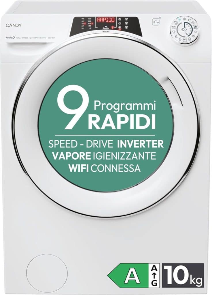 Test de la machine à laver Candy RapidÓ RO16106DWMCT/1-S 10 kg