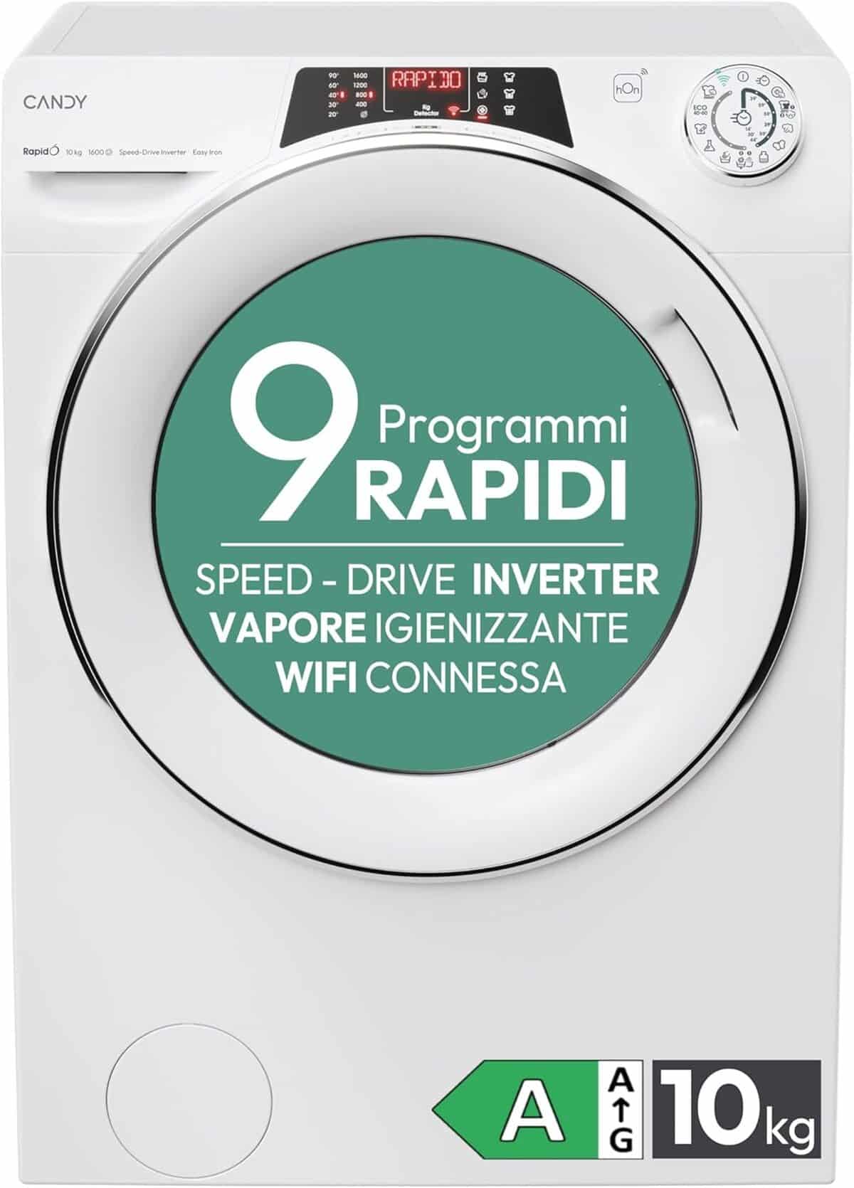 Test de la machine à laver Candy RapidÓ RO16106DWMCT/1-S 10 kg