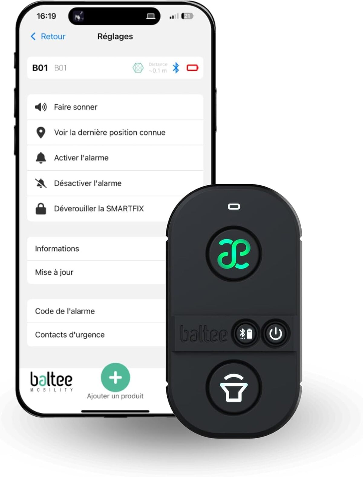 Test de l'alarme antivol connectée B01 Baltee Mobility