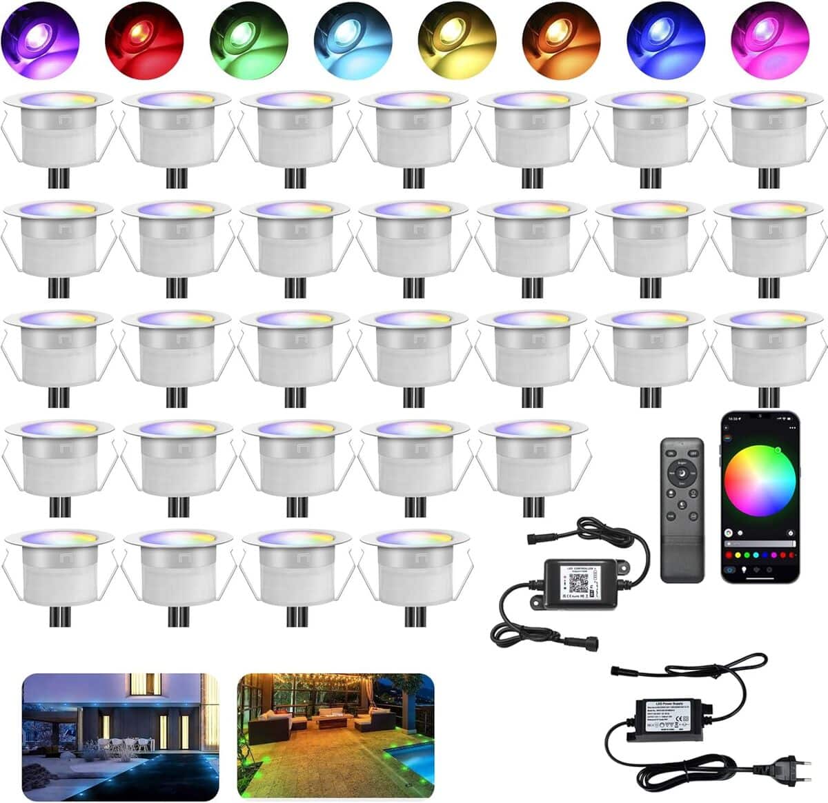 Test : lampe encastrable Indarun WiFi RGBW IP67