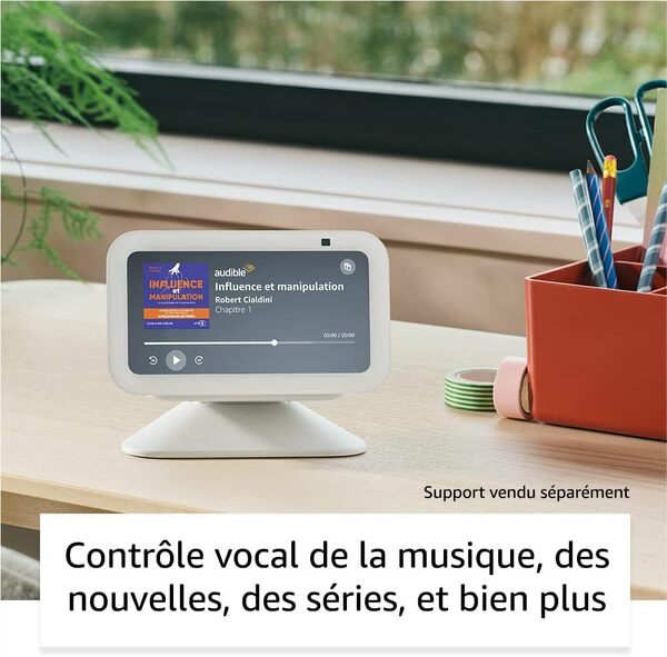 Echo Show 5 (3e génération) | Anthracite + Tapo Matter Prise Connectée, Fonctionne avec Alexa - Kit de démarrage Maison connectée