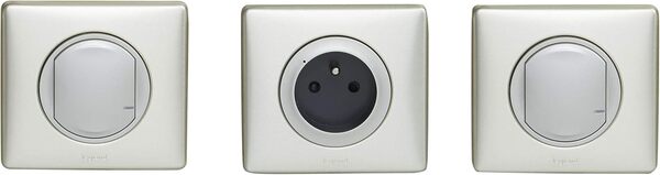 Legrand - Kit extension pour connecter une pièce supplémentaire avec 3 produits Céliane with Netatmo avec plaque Métal Titane
