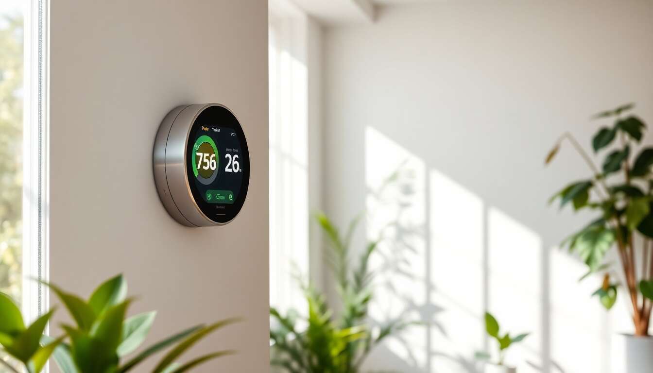 Impact &eacute;cologique des thermostats connect&eacute;s sur la consommation &eacute;nerg&eacute;tique