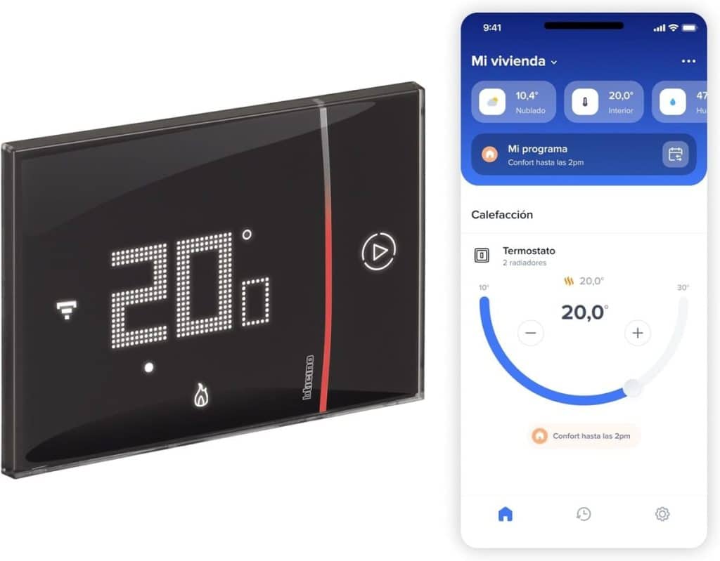 Test du Bticino XG8002E New Smarther2 : thermostat intelligent noir