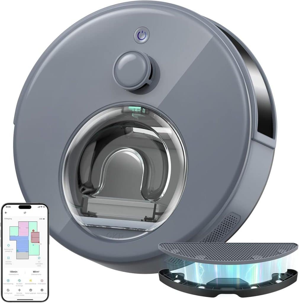 Test OKP L7 robot aspirateur laveur : performance 6000Pa et navigation LiDAR