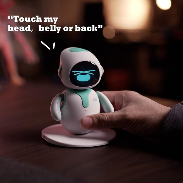 Eilik Bleu - Robot de Compagnie pour Les Enfants et Les Adultes : Votre Partenaire Interactif avec des Mises À Jour Constantes, Débordant d’émotions, Un pour Garçons et Filles.