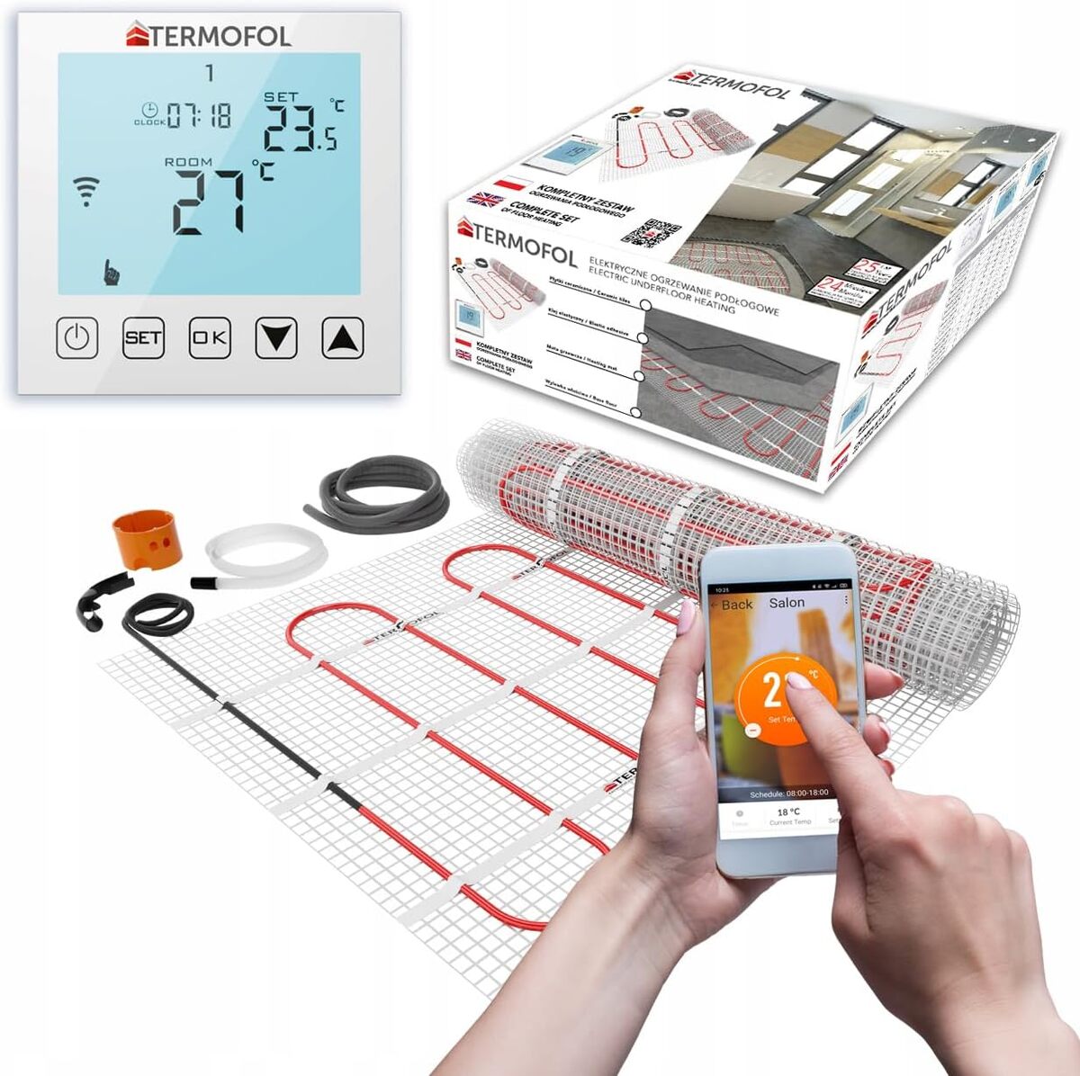 Test : chauffage sol Termofol 12m² 150W/m² WiFi