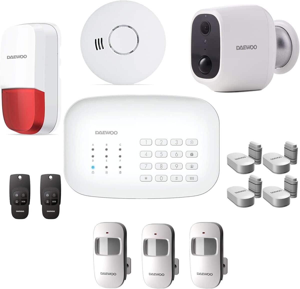 Test de l'alarme maison sans fil Daewoo Pack Protection WiFi/GSM avec caméra