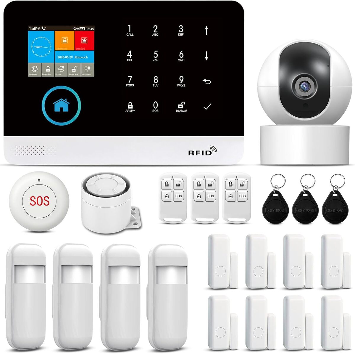 Test du système d'alarme GSM WiFi Domestique 1080P