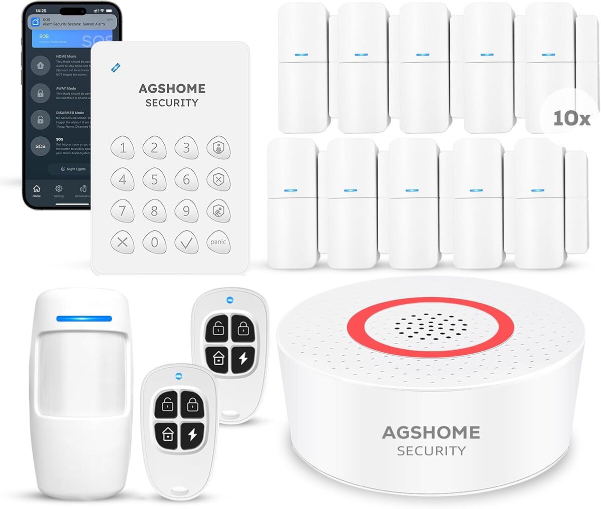 Test du système d'alarme maison AGSHOME 15 Pack WiFi