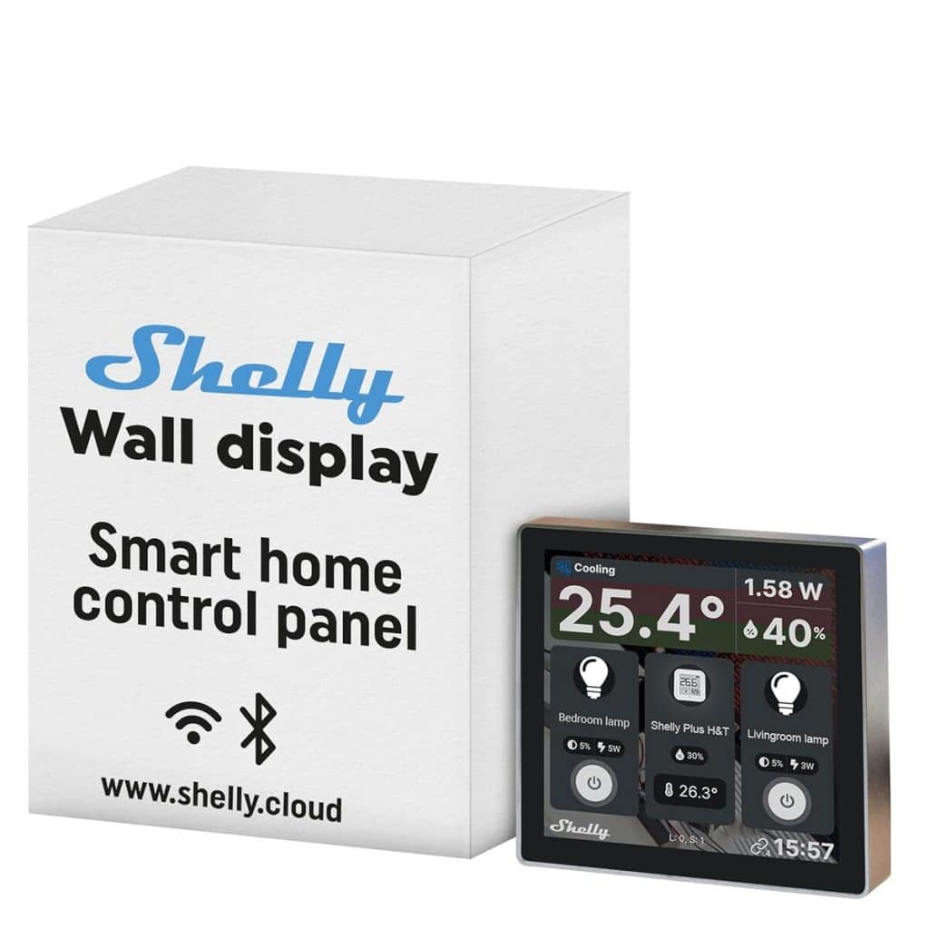 Test : shelly Wall Display noir - panneau de contrôle maison intelligente