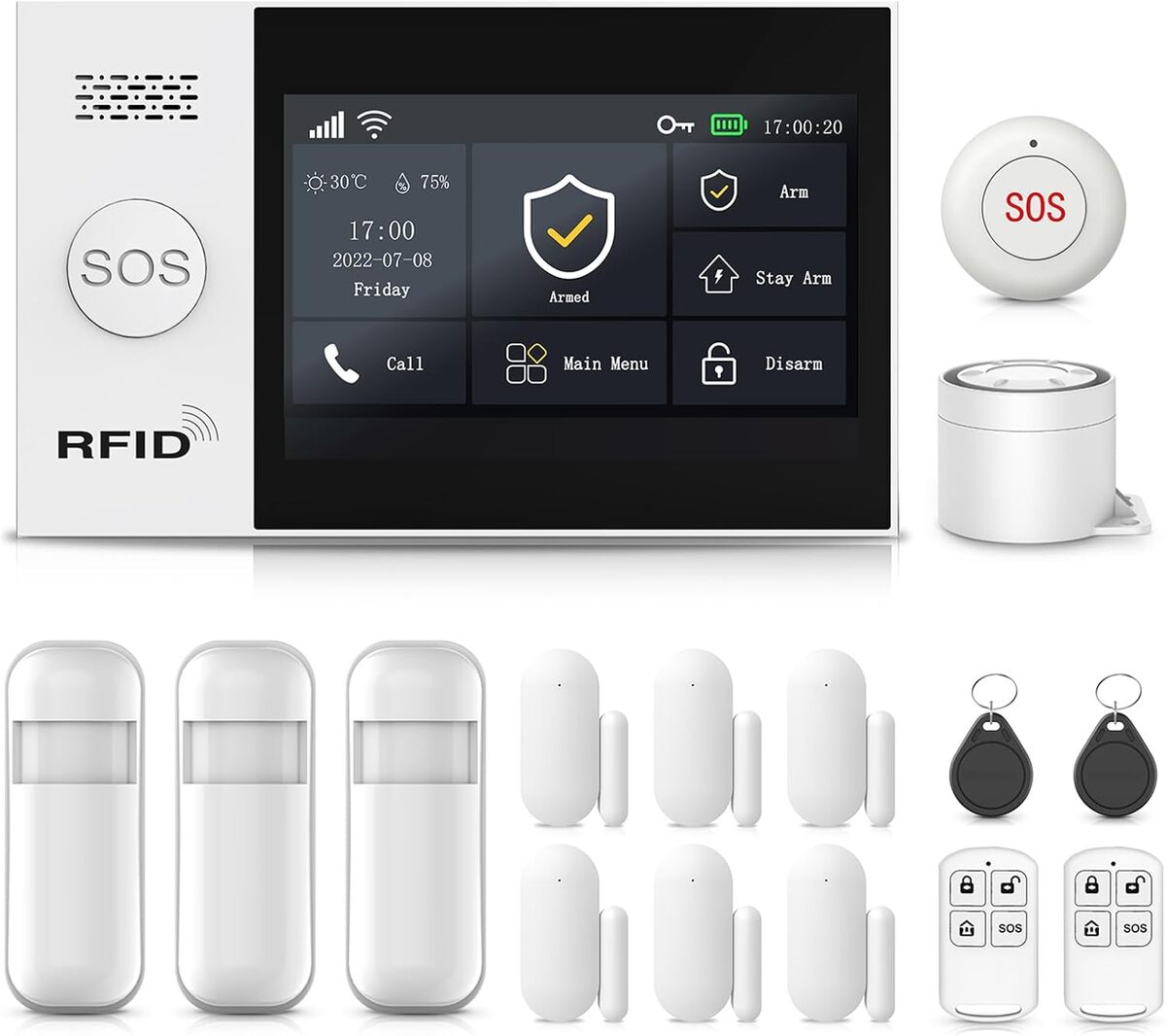 Test XNH écran tactile 4, 3" : alarme maison sans fil complète