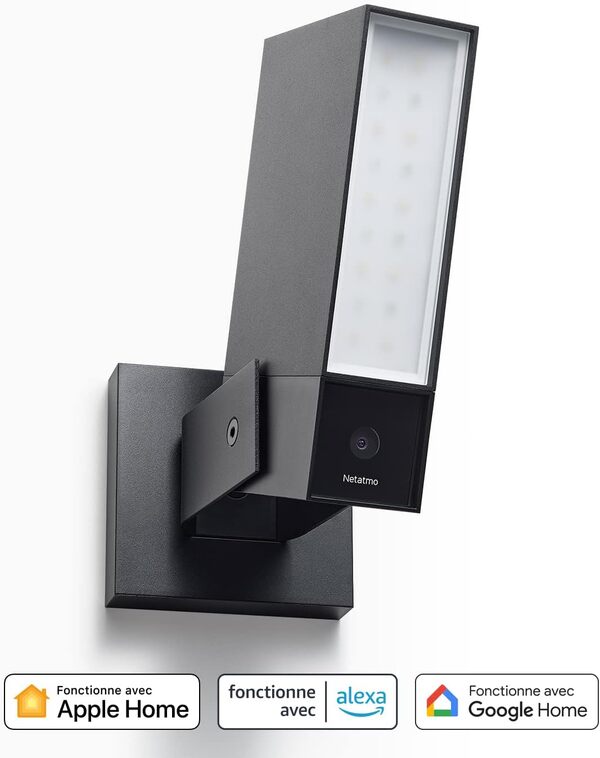 Netatmo Pack 2 Caméras Extérieures, Éclairage Intégré, Détection de Personnes, 1920p, Wi-FI, Voitures et Animaux, Aluminium Noir, NBU-2-NOC-AMZ
