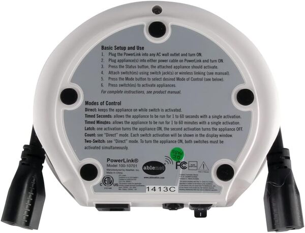 AbleNet PowerLink 4 – Unité de commande de commutation sans fil pour domotique et accessibilité – Pièce #10010701