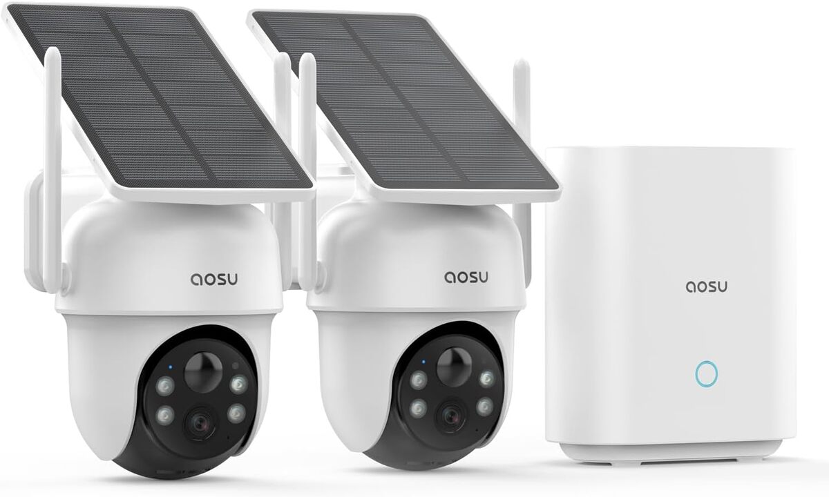 Test de la caméra de surveillance AOSU 2K : kit solaire extérieur 360°