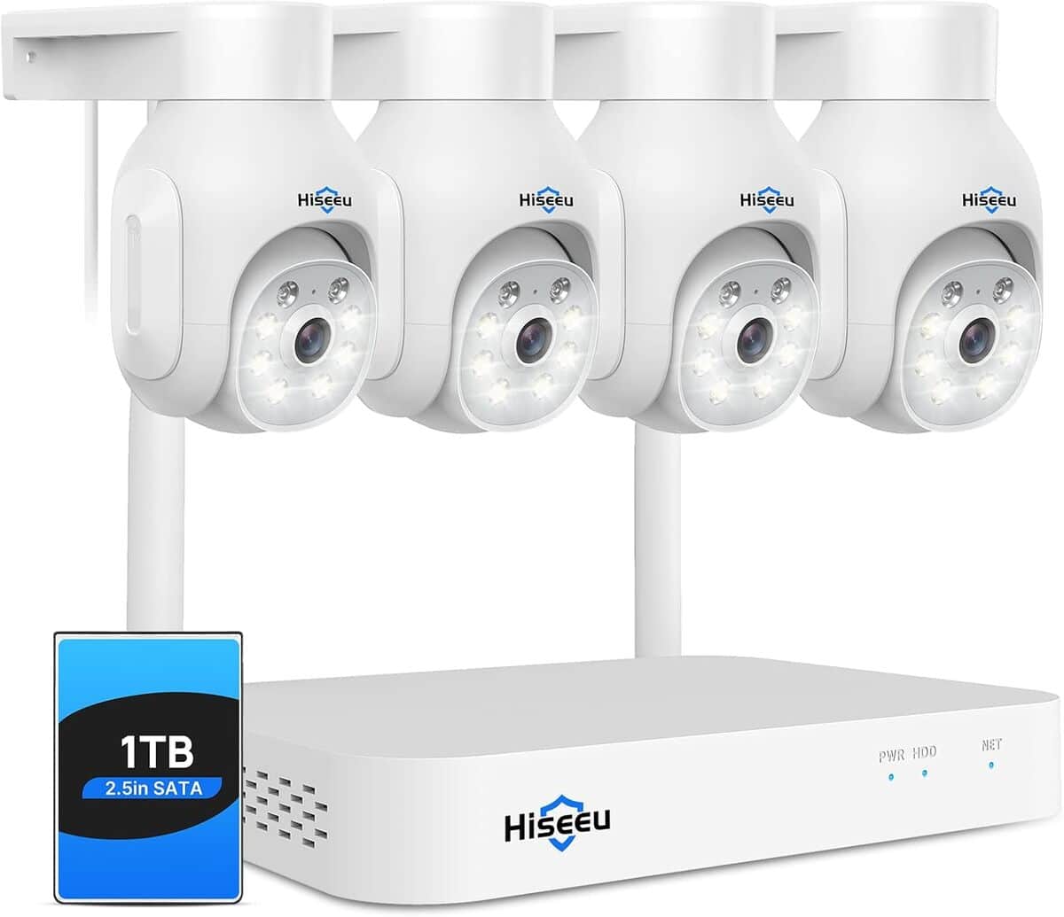 Test du kit caméra de surveillance Hiseeu PTZ avec moniteur intégré et vision nocturne