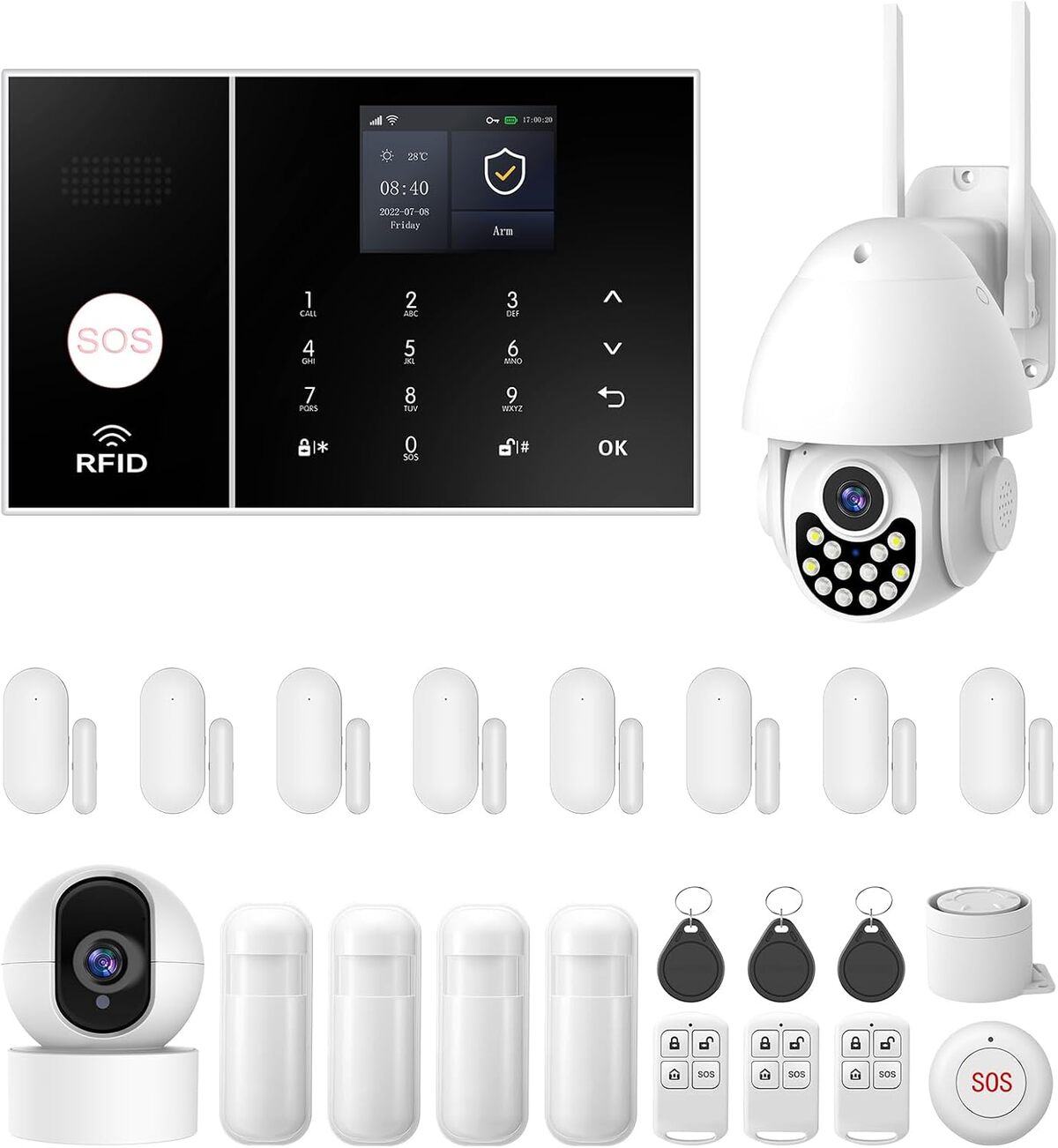 Test du système d'alarme LWOHSI 23 pièces : sécurité 24h/24 avec Alexa et Google