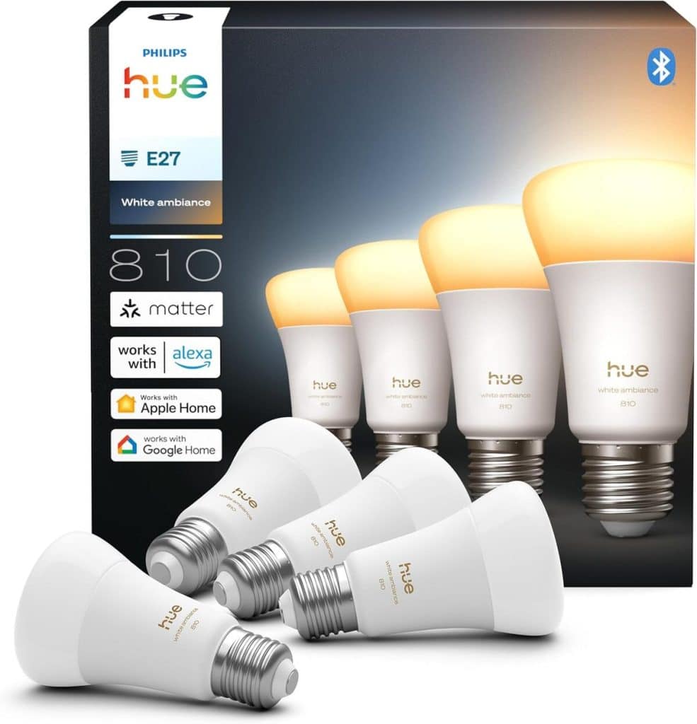 Test de l'ampoule LED connectée Philips Hue A60 E27, pack de 4