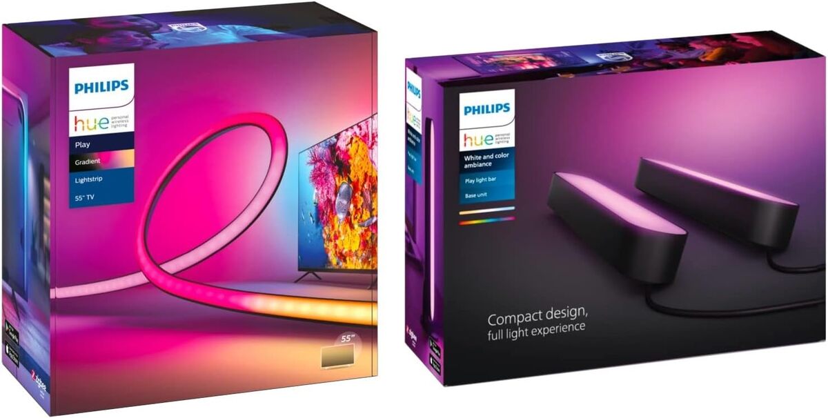 Test : philips Hue Play Gradient Lightstrip pour TV 55" et pack double noir