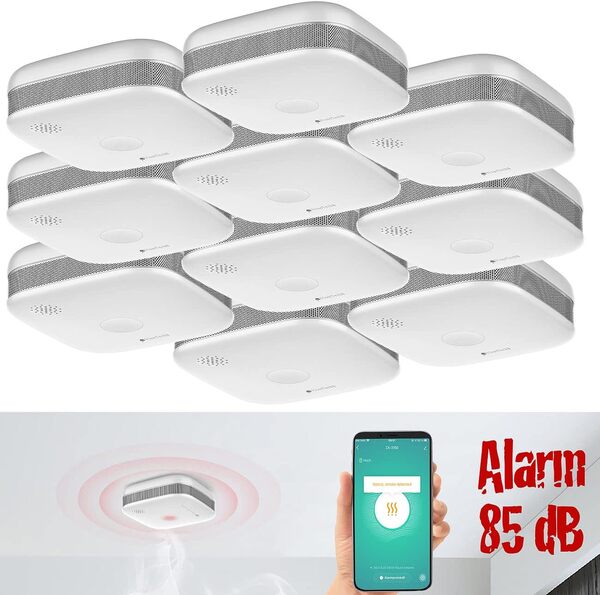 10 détecteurs de fumée design connectés RWM-190.app [VISORTECH]