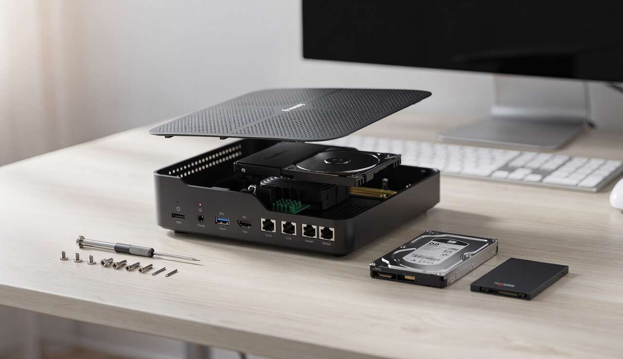 Proc&eacute;dure d'installation du disque dur dans la freebox delta