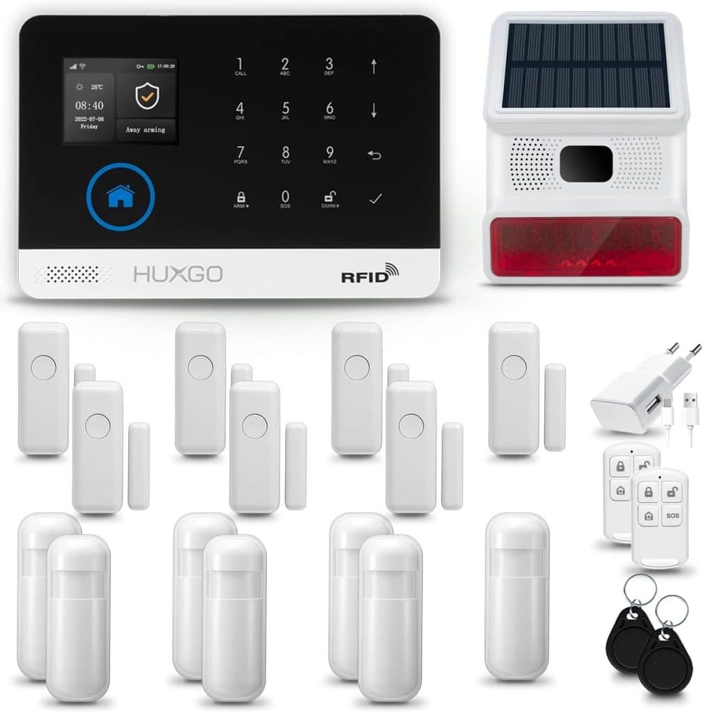 Test de l'alarme sans fil HUXGO HXA003 : sécurité avancée avec sirène solaire