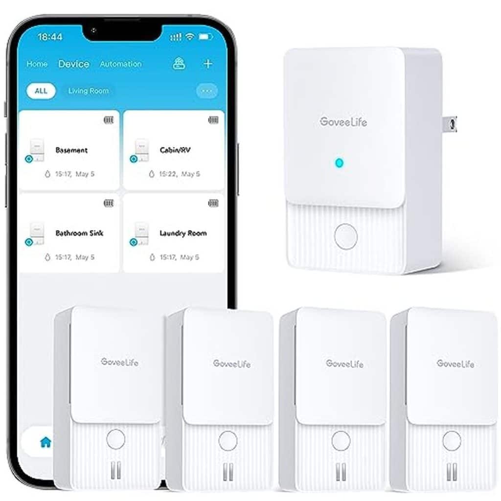 Test : détecteurs d'eau Wi-Fi GoveeLife en lot de 4 pour la maison