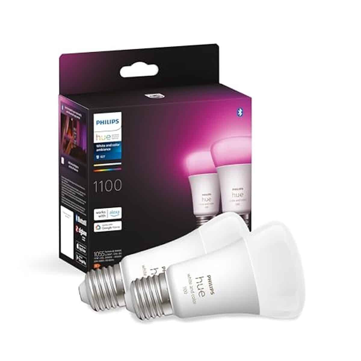 Test : philips Hue White & Color Ambiance, ampoule LED E27 connectée, 75W, compatible assistants vocaux