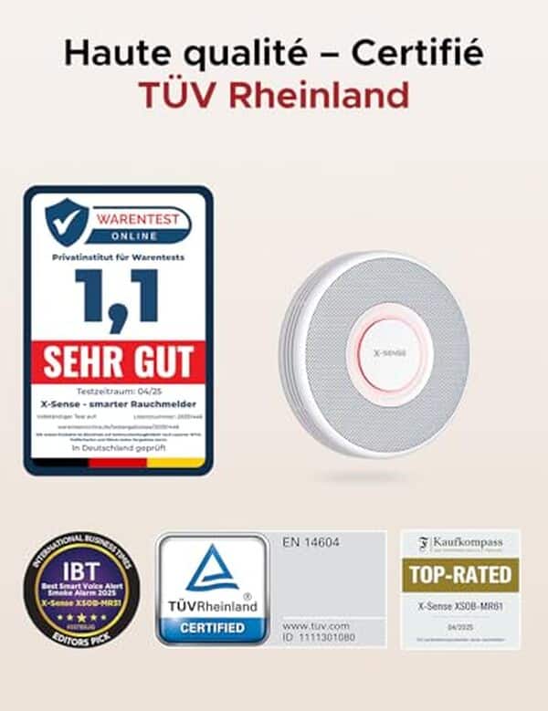 Découvrez notre test détaillé du détecteur de fumée connecté X-Sense XS0B-MR61 : fonctionnalités, avantages et efficacité pour votre sécurité à domicile