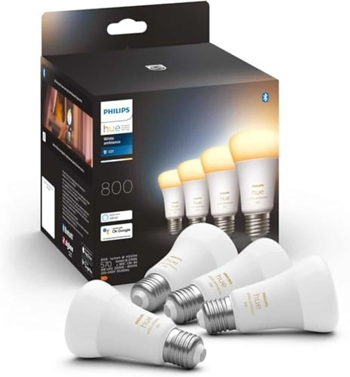 Test : philips Hue White Ambiance, ampoule LED E27, 800 lm, connectée et compatible assistants vocaux