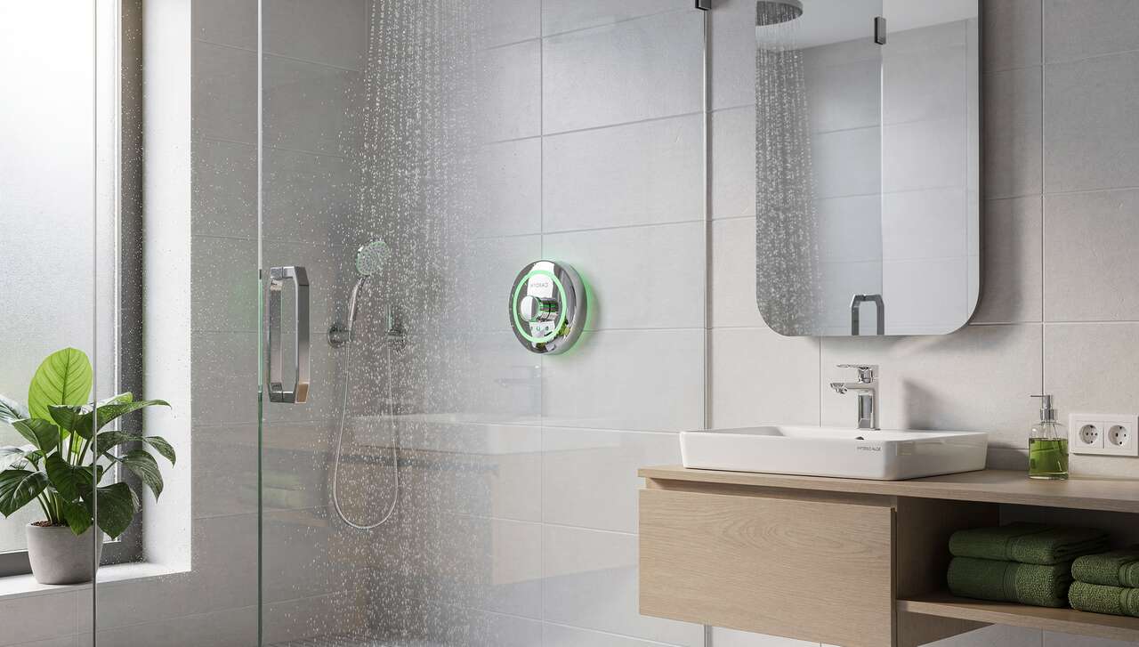 Réduire le gaspillage d'eau avec le pommeau connecté Hydrao Aloe