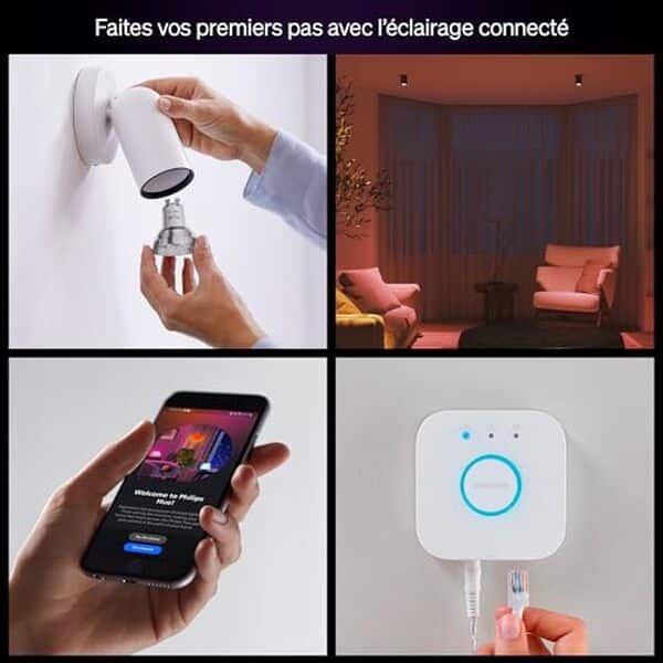 Découvrez notre test complet du kit de démarrage Philips Hue avec bridge et 3 ampoules intelligentes. Avis, fonctionnalités et performances de ce système d'éclairage connecté. 