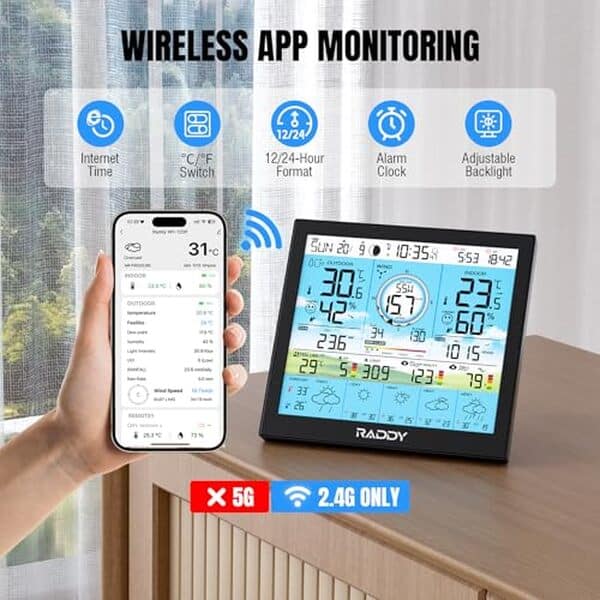 Découvrez notre test détaillé de la station météo Raddy WF-120P avec écran couleur et capteur 7-en-1. Performances, fonctionnalités et avis d'experts. 