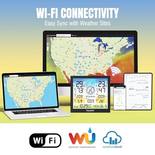 Découvrez notre avis complet sur la station météo Raddy WF-120C : 7 fonctions en 1, connexion Wi-Fi, capteurs précis et application mobile intuitive pour surveiller votre météo en temps réel. 