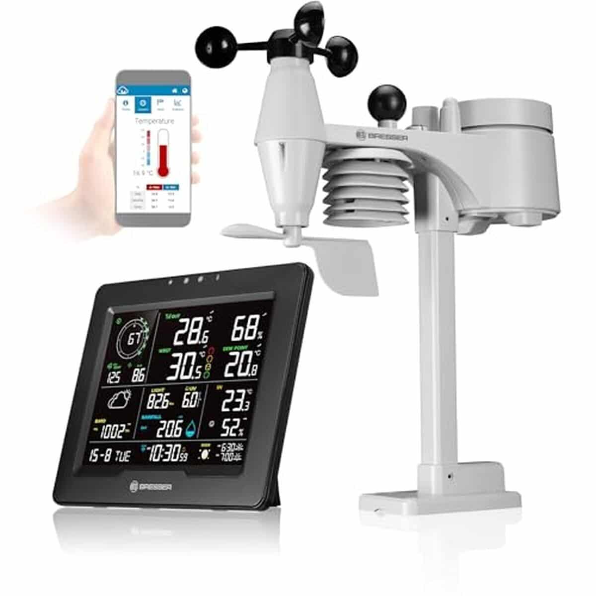Test : station météo WiFi 8-en-1 Bresser complète et connectée